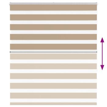 Zebrarollo Sandbraun 120x150 cm Stoffbreite 115,9 cm Polyester
