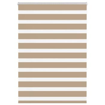 ARDEBO.de - Zebrarollo Sandbraun 100x150 cm Stoffbreite 95,9 cm Polyester