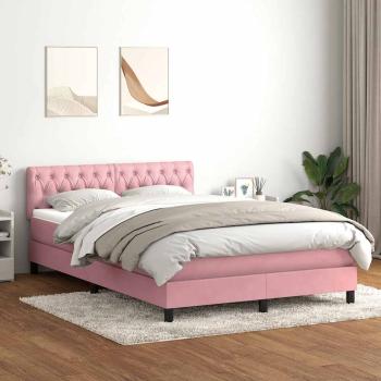 ARDEBO.de - Boxspringbett mit Matratze Rosa 160x210 cm Samt