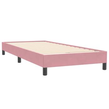 ARDEBO.de - Boxspringbett mit Matratze Rosa 90x220 cm Samt