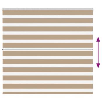 Zebrarollo Sandbraun 165x100 cm Stoffbreite 160,9 cm Polyester