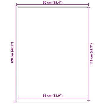 Fußmatte Schwarz 90x120 cm