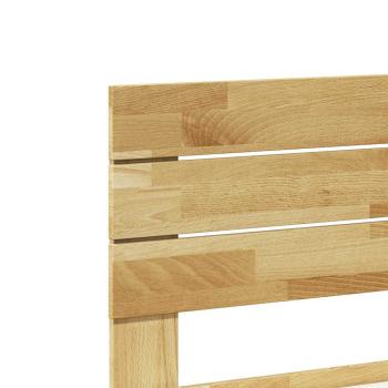 Massivholzbett mit Kopfteil ohne Matratze 90x200 cm Eichenholz