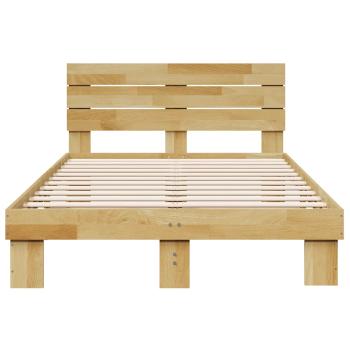 Massivholzbett mit Kopfteil ohne Matratze 120x190 cm Eichenholz