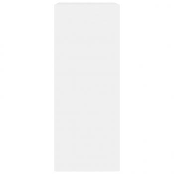 Bücherregal 2 Fächer Weiß 60x30x76,5 cm Holzwerkstoff