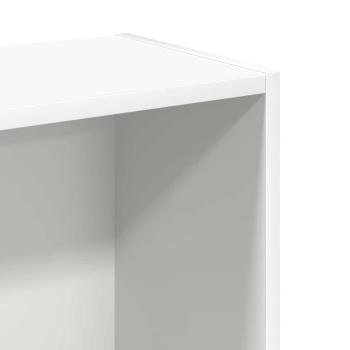 Bücherregal Weiß 80x24x75 cm Holzwerkstoff
