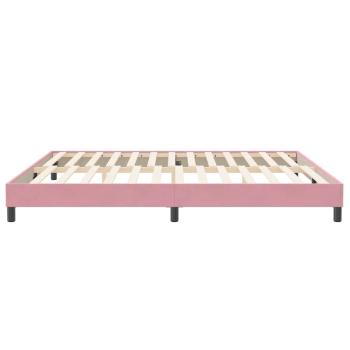Bettgestell ohne Matratze Rosa 200x220 cm Samt