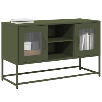 ARDEBO.de - TV-Schrank Olivgrün 100,5x39x60,5 cm Stahl