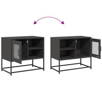TV-Schrank Schwarz 68x39x60,5 cm Stahl