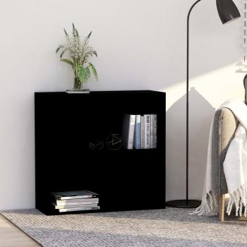 ARDEBO.de - Bücherregal Schwarz 80x30x76,5 cm Holzwerkstoff