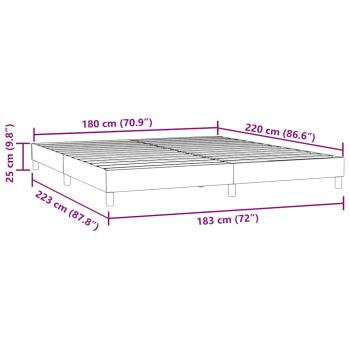 Bettgestell ohne Matratze Schwarz 180x220 cm Samt