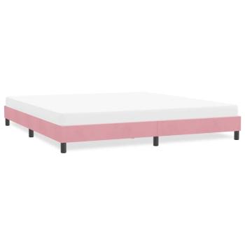 ARDEBO.de - Bettgestell ohne Matratze Rosa 180x220 cm Samt
