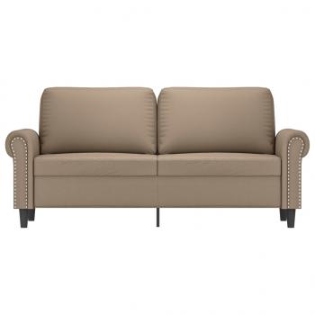 2-Sitzer-Sofa Cappuccino-Braun 140 cm Kunstleder