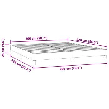 Bettgestell ohne Matratze Dunkelblau 200x220 cm Samt