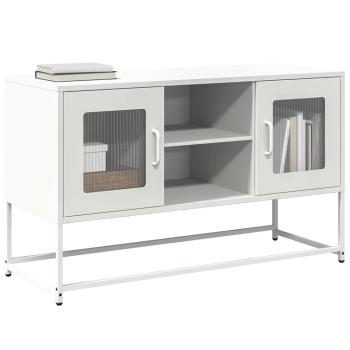 ARDEBO.de - TV-Schrank Weiß 100,5x39x60,5 cm Stahl