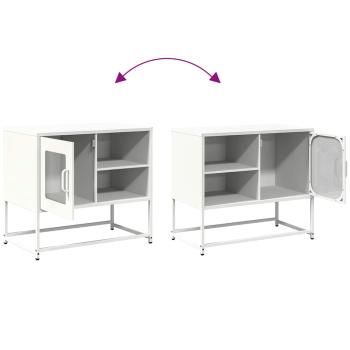 TV-Schrank Weiß 68x39x60,5 cm Stahl