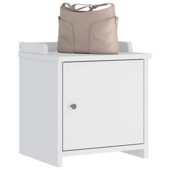 ARDEBO.de - Flurbank SANDNES Weiß 45x40x50 cm Massivholz Kiefer