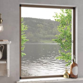 ARDEBO.de - Insektenschutz für Fenster Braun 80x100 cm