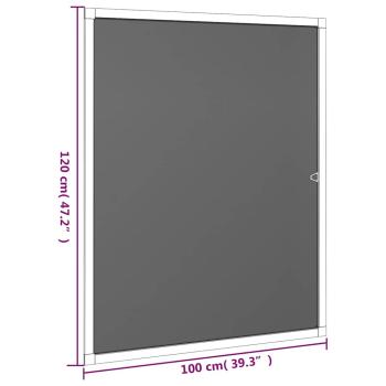 Insektenschutz für Fenster Weiß 100x120 cm