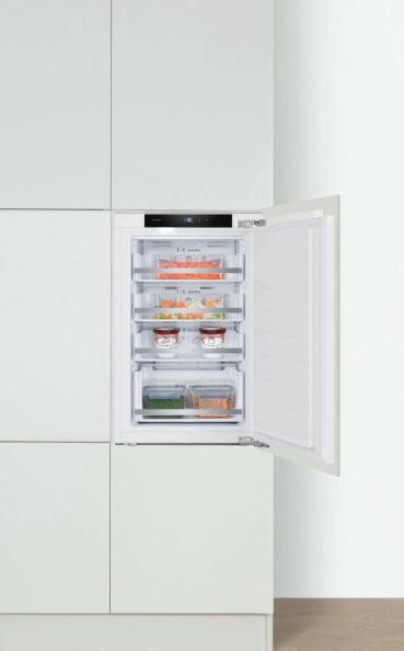 Amica EGSX 321 250 Einbau-Gefrierschrank, Nischenhöhe: 87 cm, 82 L, NoFrost, Festtürtechnik, Inverter Kompressor, weiß (1194251)
