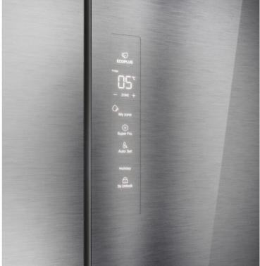Haier HFR7819ENGC Stand Side-by-Side Kombination French Door, 83 cm breit, 504 L, NoFrost, Humidity Zone, Urlaubsfunktion, iconic glass Edelstahl