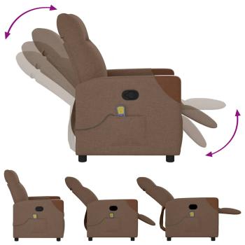 Massagesessel Braun Stoff