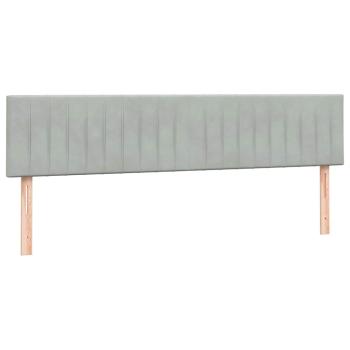 Boxspringbett mit Matratze Hellgrau 180x220 cm Samt