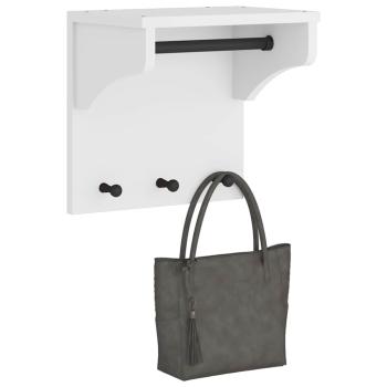 ARDEBO.de - Wandgarderobe SANDNES Weiß 43x30x42 cm Massivholz Kiefer