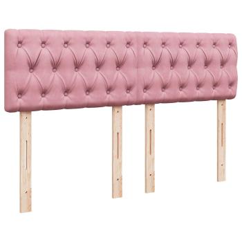Ottoman-Bett mit Matratze Rosa 140x200 cm Samt