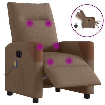 ARDEBO.de - Massagesessel Elektrisch Braun Stoff