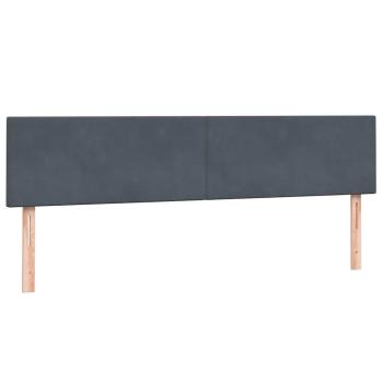 Boxspringbett mit Matratze Dunkelgrau 180x220 cm Samt