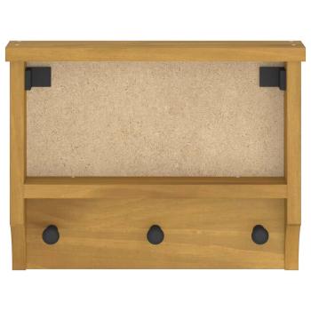 Wandgarderobe SANDNES 45x12x35 cm Massivholz Kiefer