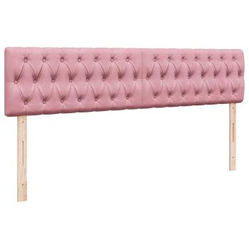Ottoman-Bett mit Matratze & LEDs Rosa 160x200 cm Samt
