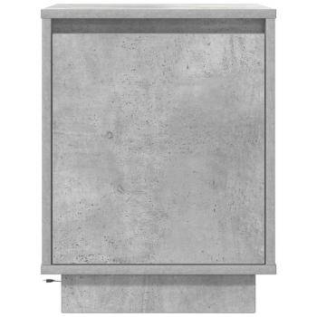 Nachttisch mit LED-Leuchten Betongrau 38x34x50 cm