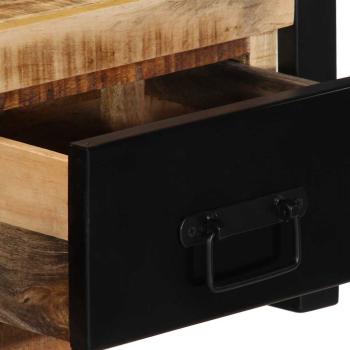 TV-Schrank 100x30x25 cm Raues Massivholz Mango