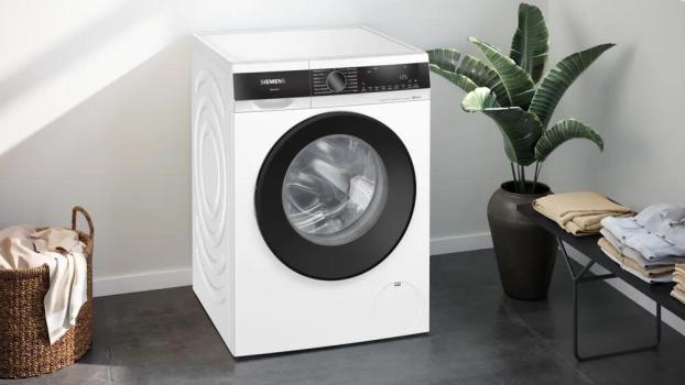 Siemens WG44G2Z40 iQ500 9 kg Frontlader Waschmaschine, 1400 U/Min, speedPack, Antiflecken-System, smartFinish, iQdrive, Kindersicherung, weiß