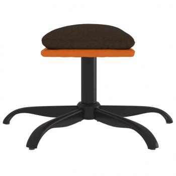 Fußhocker Braun 60x60x36 cm Stoff und Kunstleder