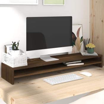 ARDEBO.de - Monitorständer Braun Eichen-Optik 100x24x13 cm Holzwerkstoff