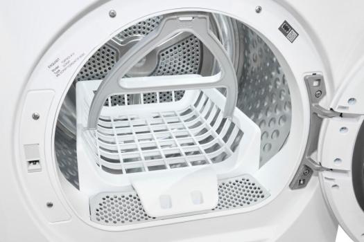 Exquisit TWP903-410 EEK: D 9kg Wärmepumpentrockner, 59,5 cm breit, 15 Programme, Knitterschutz, Restlaufzeitanzeige, Kindersicherung, Innenbeleuchtung, weiß