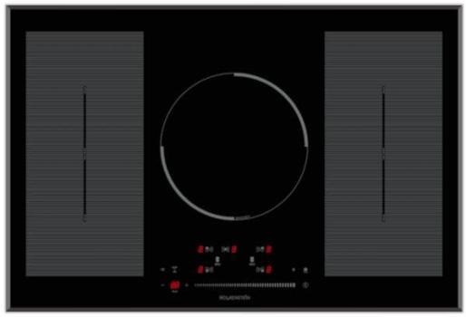 ARDEBO.de Wolkenstein WIF77-2FZF Induktionskochfeld, 77 cm breit, Touch Control mit Sliderfunktion, 5 Kochfelder, 9 Heizstufen, Timer, Kindersicherung, Aluminiumrahmen, schwarz