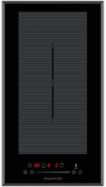 ARDEBO.de Wolkenstein WIF2-FZF Induktionskochfeld, 30 cm breit, Touch Control mit Sliderfunktion, Doppel- Flexzonen, 9 Heizstufen, Timer, Kindersicherung, schwarz