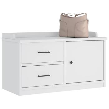 ARDEBO.de - Flurbank SANDNES Weiß 87x40x50 cm Massivholz Kiefer