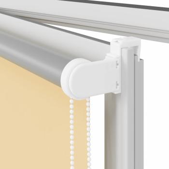 Verdunkelungsrollo Beige 155x150 cm Stoffbreite 151,6 cm