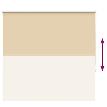 ARDEBO.de - Verdunkelungsrollo Beige 155x130 cm Stoffbreite 151,6 cm