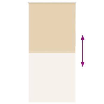 Verdunkelungsrollo Beige 115x230 cm Stoffbreite 110,7 cm
