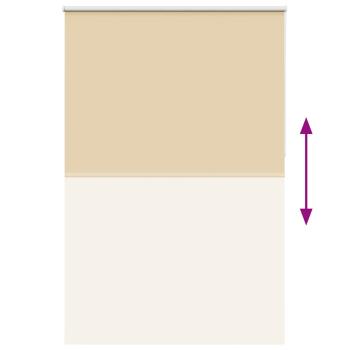 Verdunkelungsrollo Beige 155x230 cm Stoffbreite 151,6 cm