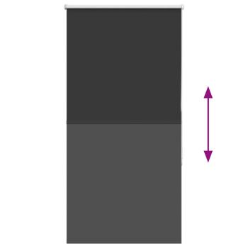 Verdunkelungsrollo Schwarz 80x175 cm Stoffbreite 75,7 cm