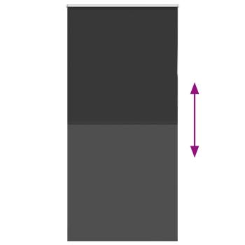 Verdunkelungsrollo Schwarz 110x210 cm Stoffbreite 105,7 cm