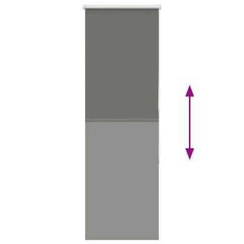 Verdunkelungsrollo Grau 60x130 cm Stoffbreite 55,7 cm Polyester
