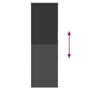 Verdunkelungsrollo Schwarz 45x130 cm Stoffbreite 40,7 cm